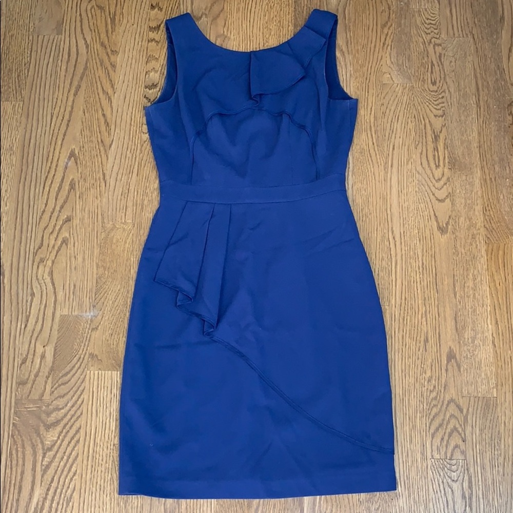 BCBG Max Azria blue depth Siri sheath dress